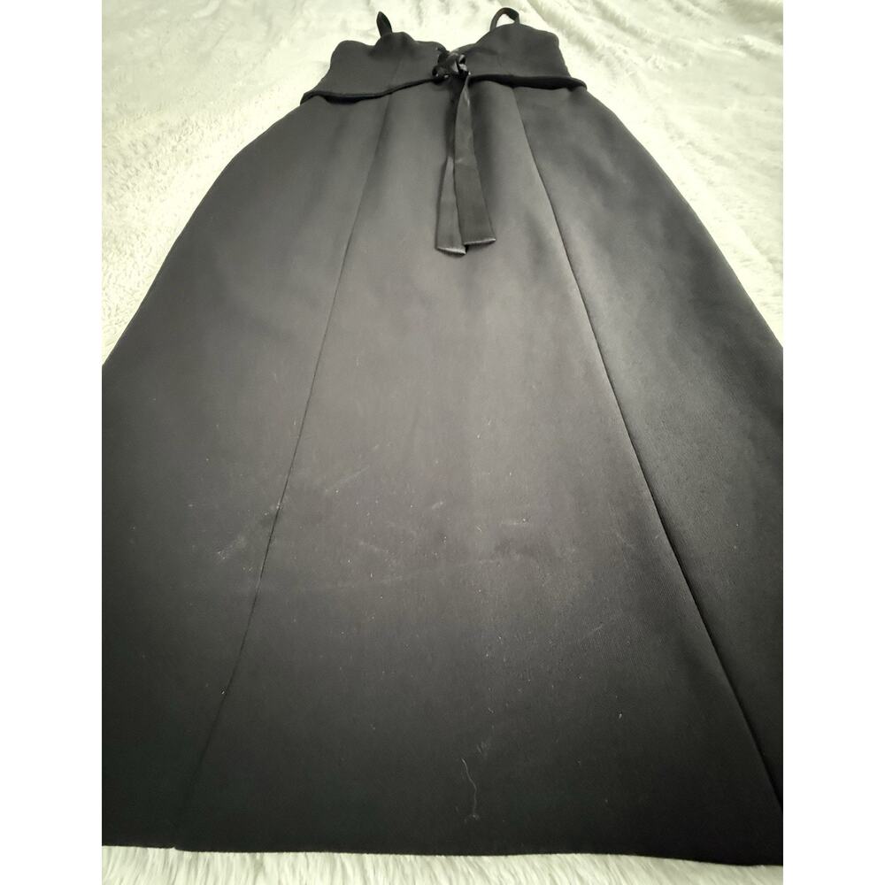 CINQ A SEPT Black Demia Bustier Corset Lace Up Lined Midi Dress Size 2 - Picture 3 of 11